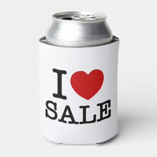 I HEART LOVE SALE CAN COOLER
