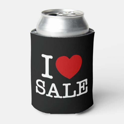 I HEART LOVE SALE CAN COOLER
