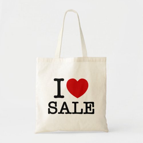 I HEART LOVE SALE TOTE BAG