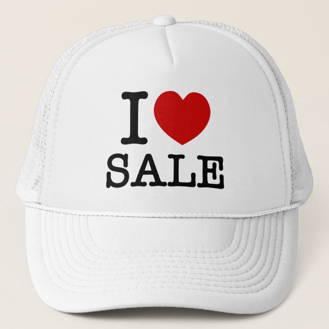 I HEART [LOVE] SALE TRUCKER HAT (Front)