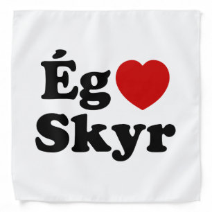 I Heart (Love) Skyr [Ég Elska Skyr] Icelandic Bandana