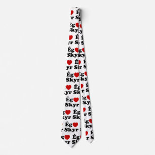 I Heart (Love) Skyr [Ég Elska Skyr] Icelandic Neck Tie