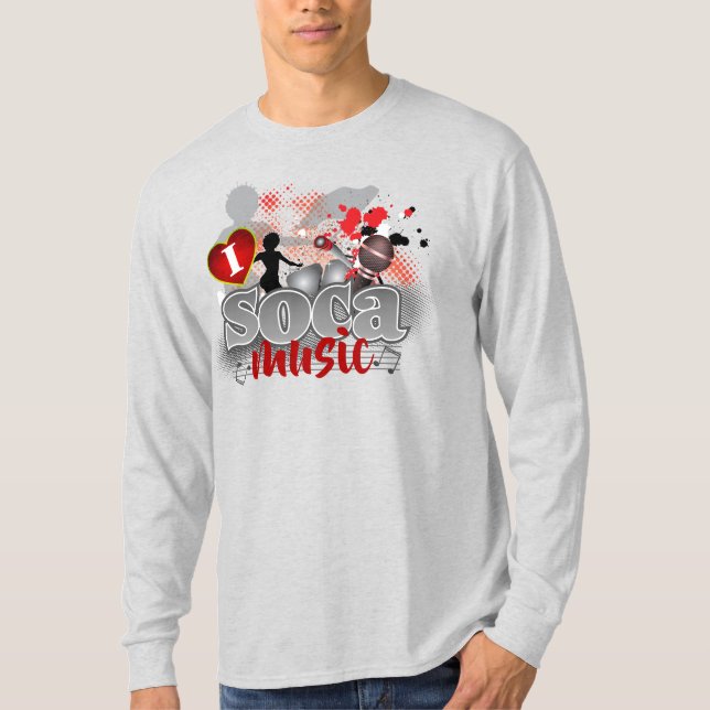 I (Heart) Love SOCA Music T-Shirt (Front)