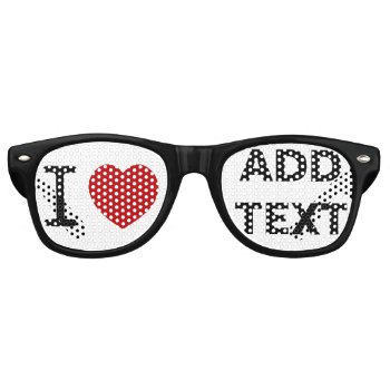 I Heart Love Sunglasses Custom by MBS_International at Zazzle