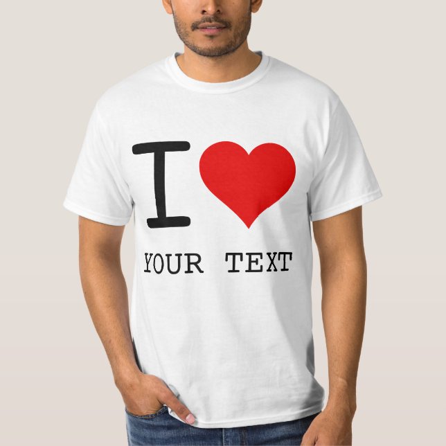 I Heart Love Template T-Shirt (Front)