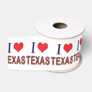 I (Heart) Love Texas Bluebonnet Grosgrain Ribbon