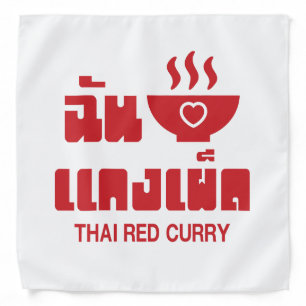I Heart (Love) Thai Red Curry Bandana
