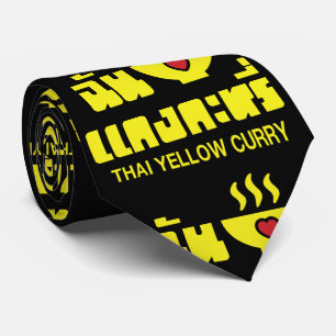 I Heart (Love) Thai Yellow Curry Neck Tie
