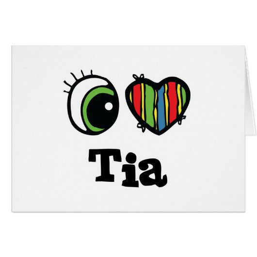 I Heart (Love) Tia Cards (Front Horizontal)