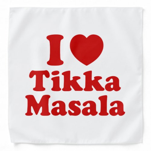 I Heart Love Tikka Masala Bandana