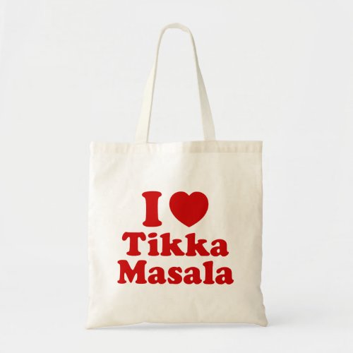 I Heart Love Tikka Masala Tote Bag