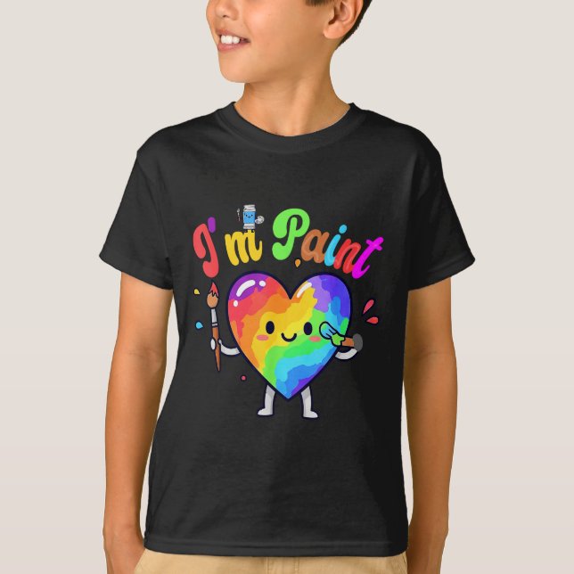 I Heart Love To Finger I'm Paint Cute Couple Valen T-Shirt (Front)