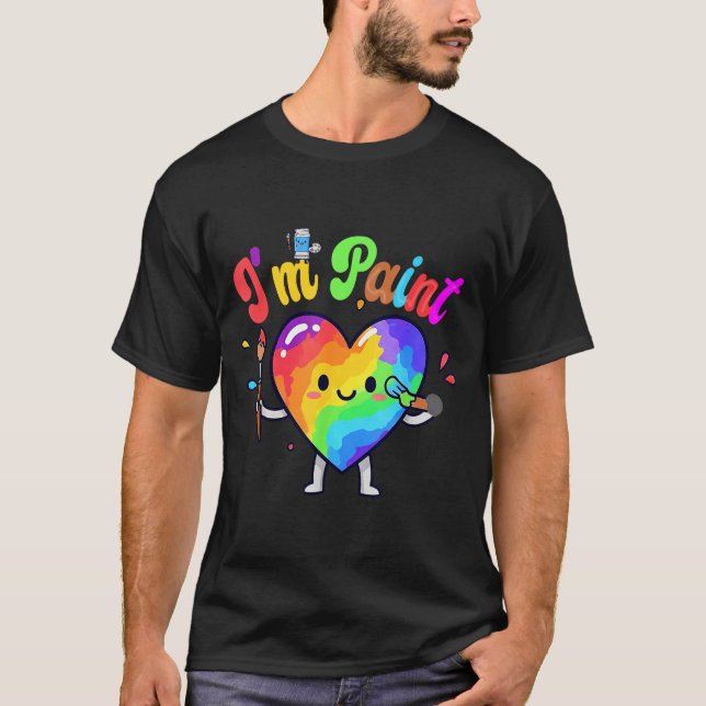 I Heart Love To Finger I'm Paint Cute Couple Valen T-Shirt (Front)
