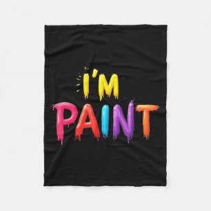 I Heart Love To Finger Paint I'm Paint Cute Couple Fleece Blanket