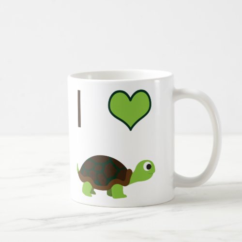 I heart love Turtles Coffee Mug