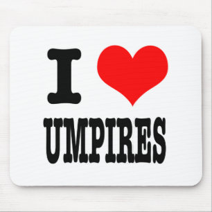 I HEART (LOVE) UMPIRES MOUSE PAD