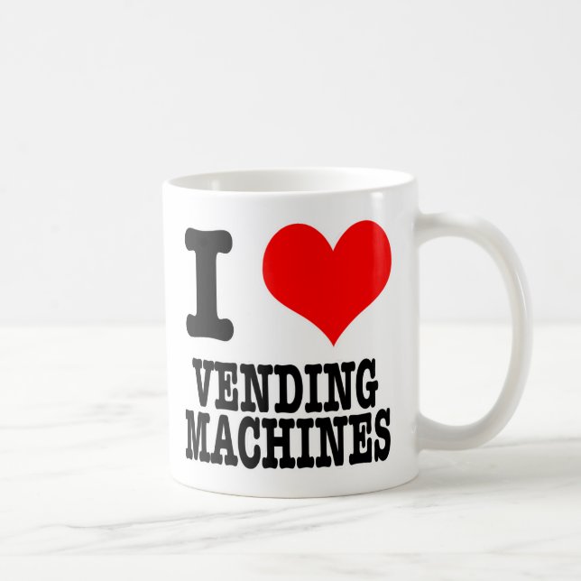 I HEART (LOVE) VENDING MACHINES COFFEE MUG (Right)
