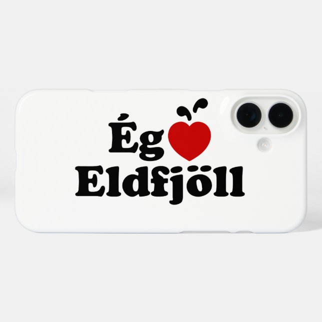 I Heart (Love) Volcanoes [Ég Elska Eldfjöll] Case-Mate iPhone Case (Back (Horizontal))