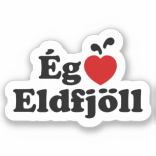 I Heart (Love) Volcanoes [Ég Elska Eldfjöll] Sticker