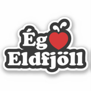 I Heart (Love) Volcanoes [Ég Elska Eldfjöll] Sticker