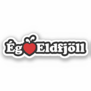 I Heart (Love) Volcanoes [Ég Elska Eldfjöll] Sticker