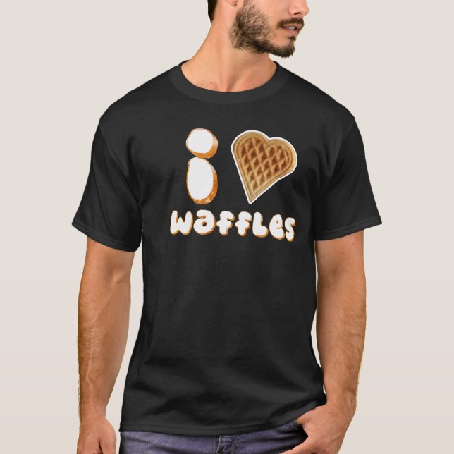 I Heart (Love) Waffles T-Shirt (Front)