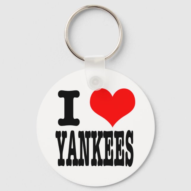I HEART (LOVE) YANKEES KEYCHAIN (Front)