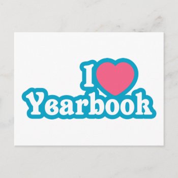 I Heart / Love Yearbook Postcard by LushLaundry at Zazzle