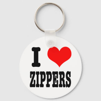 I HEART (LOVE) zippers Keychain