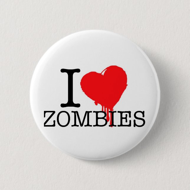 I HEART LOVE ZOMBIES BUTTON (Front)