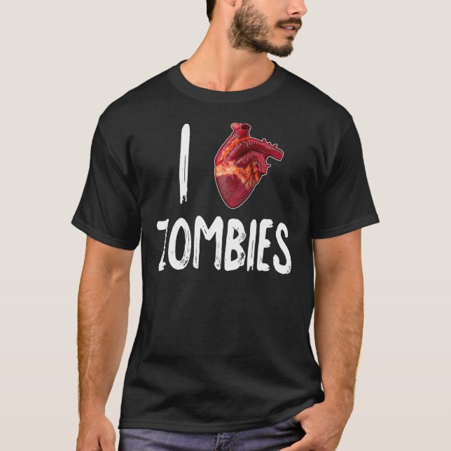 I Heart Love Zombies T-Shirt (Front)