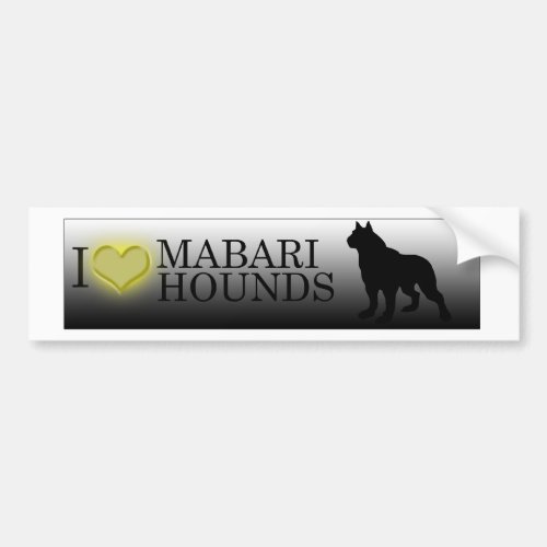 I heart Mabari Hounds Bumper Sticker