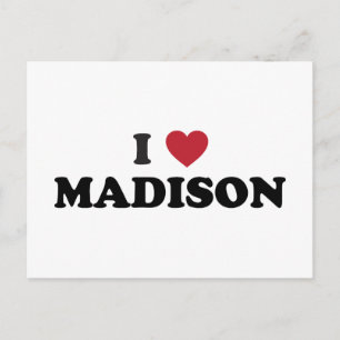 I Heart Madison Wisconsin Postcard