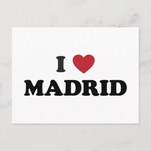I Heart Madrid Spain Postcard