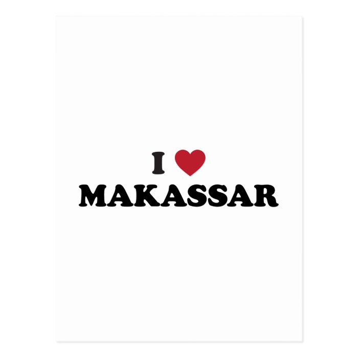 I Heart Makassar Indonesia Postcard