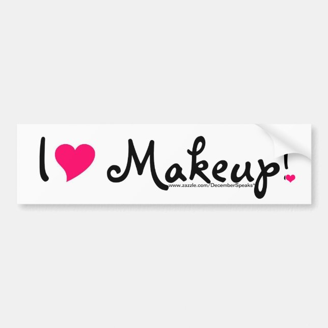 I heart makeup! bumper sticker (Front)