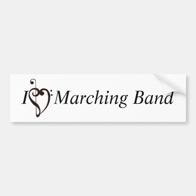 I Heart Marching Band Bumper Sticker (Front)