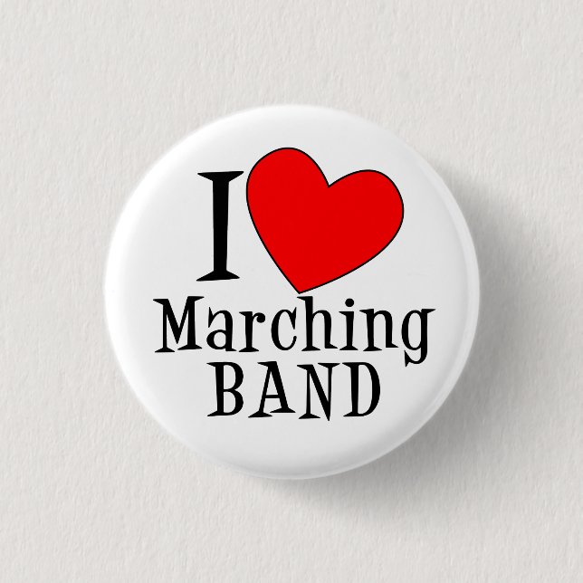 I heart Marching BAND Button (Front)