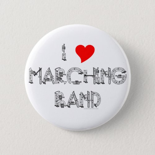 I Heart Marching Band Pinback Button