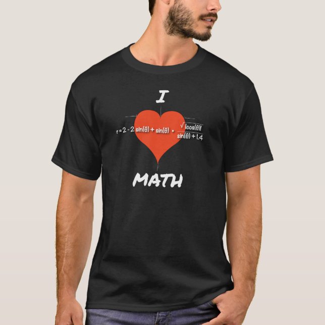 I Heart Math Equation T-Shirt (Front)