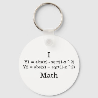 I heart math keychain