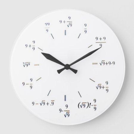 I Heart Math Large Clock