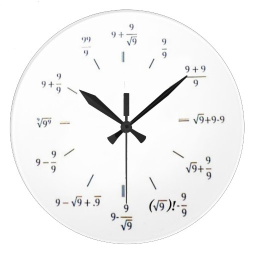 I Heart Math Round Clock | Zazzle