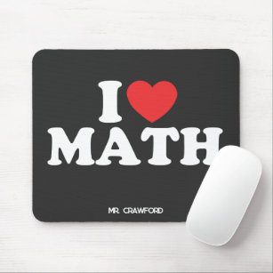I Heart Math Teacher Appreciation Back to School Mouse Pad