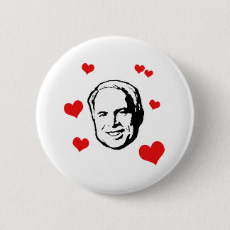 I HEART MCCAIN T-SHIRT PINBACK BUTTON