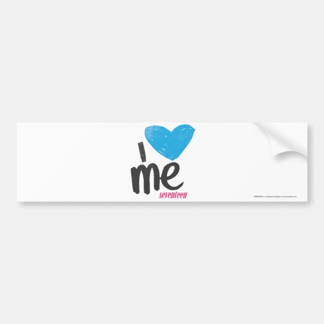 I Heart Me Aqua Bumper Sticker (Front)