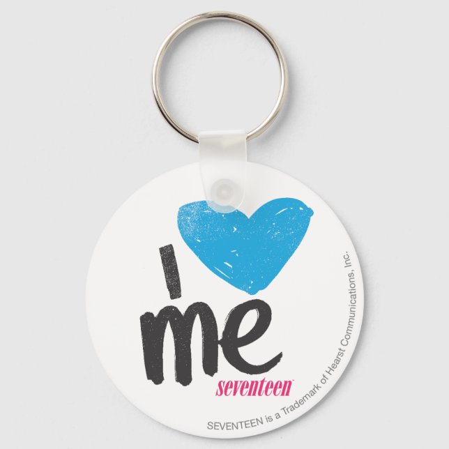 I Heart Me Aqua Keychain (Front)