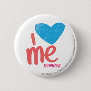 I Heart Me Aqua/Pink Pinback Button