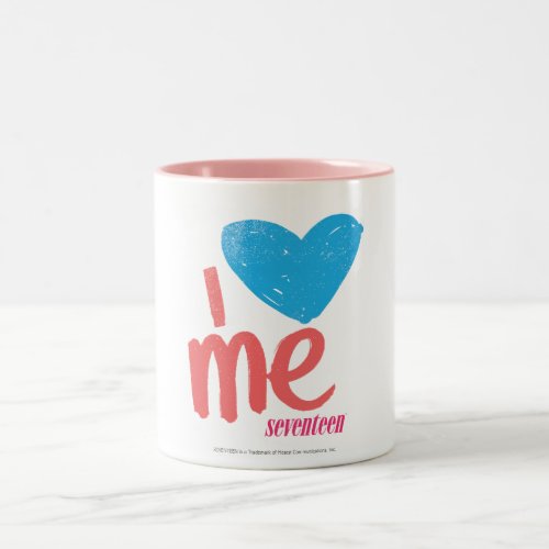I Heart Me AquaPink Two_Tone Coffee Mug
