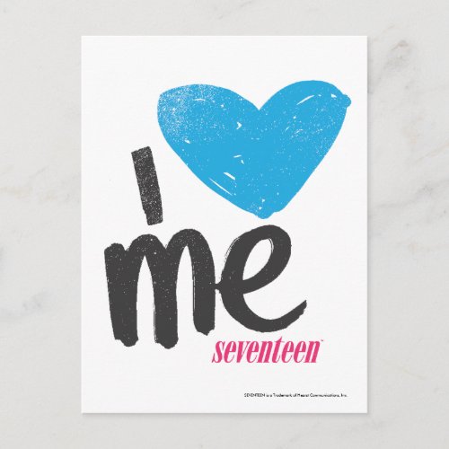 I Heart Me Aqua Postcard